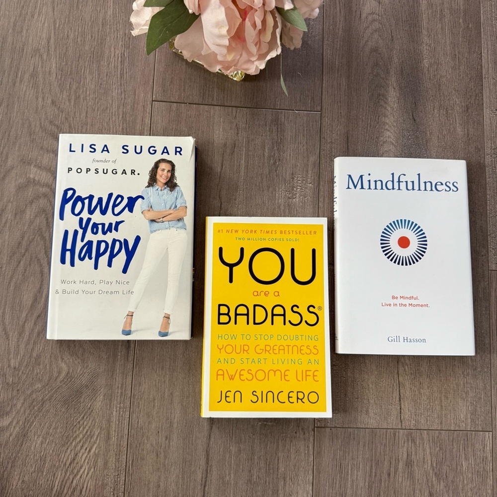 3 Self Help Improvement Power Happy You Are A Badass & Mindfulness‎ Books